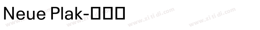 Neue Plak字体转换